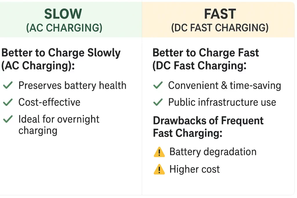 slow and fast charging