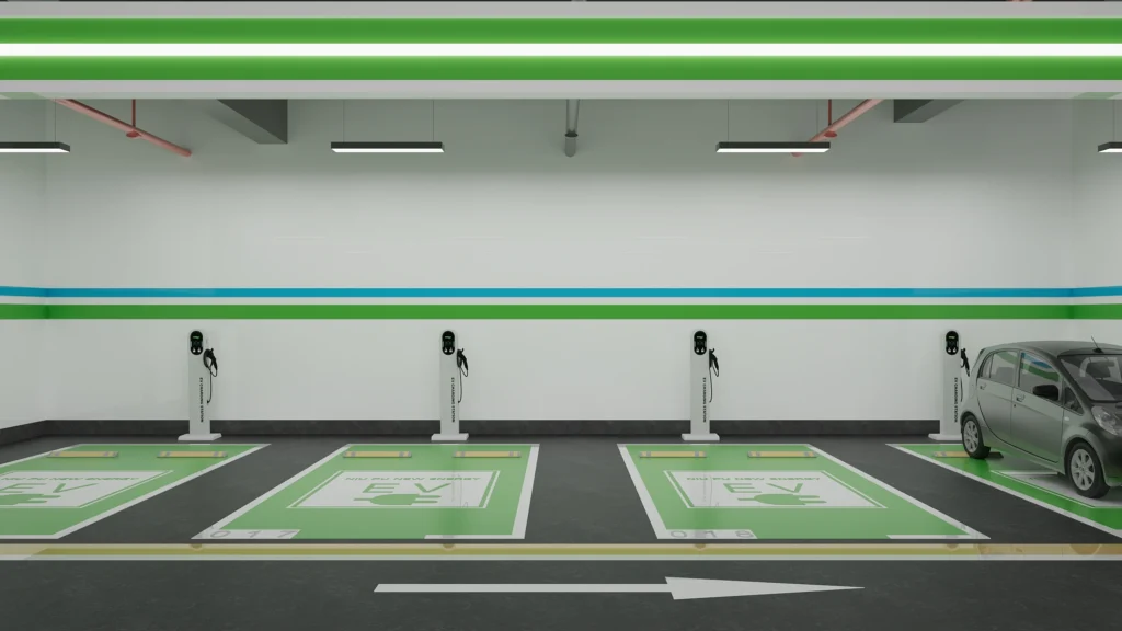 GREENC Floor-mounted EV Charger Station S03 for business use